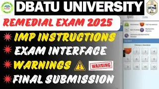 Dbatu University Remedial Exam interface|Exam Instructions✅|Warnings 🚨|Dbatu remedial update|Dbatu 👆