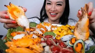SEAFOOD PLATTER (THAT'S NOT SEAFOOD) ASMR EATING SOUNDS | LIGHT WHISPERS | SAS-ASMR