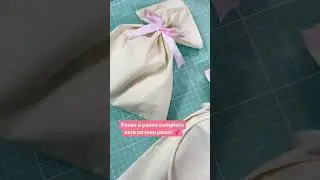 Saquinhos de algod&atilde;o cru! Aula completa no meu canal #artesanato #costuracriativa #passoapasso