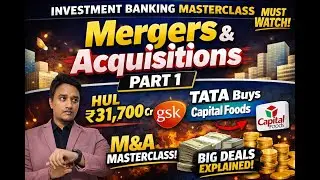 M&A Explained: HUL ₹31,700 Cr GSK Deal + Tata Capital Foods Acquisition | IB Masterclass - Part 1