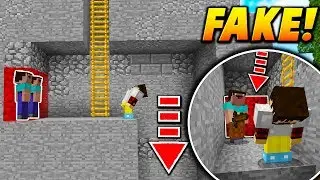 FAKE WALL PLAYER TRAP! - Minecraft SKYWARS TROLLING (INVISIBLE GLITCH?)
