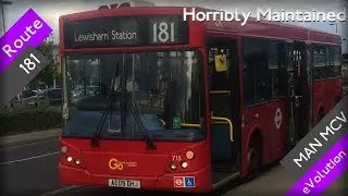 *KICKDOWN* Horribly maintained MAN Evolution on Route 181 [Metrobus]