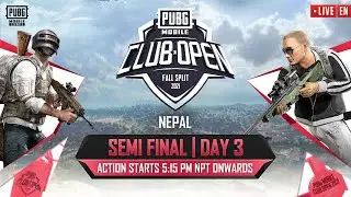 [EN] PMCO Nepal Semi Final Day 3 | Fall Split | PUBG MOBILE Club Open 2021