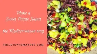 Sweet Potato Salad with red peppers and smoked​ bacon