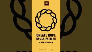 Create Rope Brush Pattern In Illustrator - Tutorial #graphicdesign #illustrator #brush #rope #effect