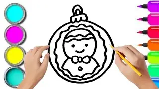 How To Draw cute Cookie Drawing, Painting & Coloring For Kids and Toddlers_ Child Art 🐋🌈🎨