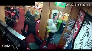 85 YEAR OLD MAN STOPS ARMED ROBBERY *SECURITY FOOTAGE*