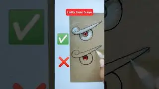 How to draw eye, Luffy Gear 5#animedrawing #satisfying #onepiece #luffy #howtodraw #shorts #anime