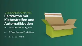 Faltkarton mit Klebestreifen und Automatikboden - Aufbauanleitung