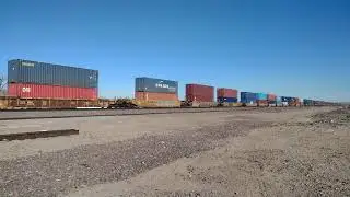 Monster WB BNSF Port Stack Train At Daggett CA! #bigbossrailfanner