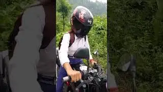 school Girl riding pulsar ns bike in uniform #bikergirl