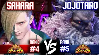 SF6 ▰ SAHARA (#4 Rank Ed) vs JOJOTARO (#5 Rank Akuma) ▰ High Level Gameplay