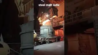steel plant melt shop after processing matel ladle