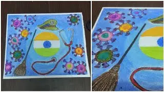 Drawing of Coronavirus / Save India from Corona Virus /Awareness Safety Poster