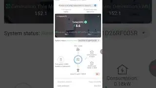 Поток мощности в режиме подключения к сети в гибридной системе Growatt с трехфазным инвертором мо...