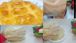 طريقه عمل عجينه الجلاش بالعجينه السايله بدون عجن او فرد👌😋