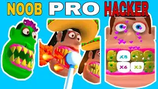 NOOB VS PRO VS HACKER - TEETH RUNNER GAMEPLAY #123