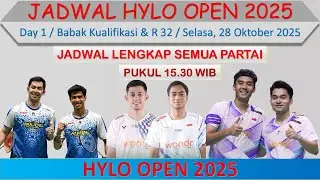 Jadwal Hylo Open 2025 Hari Ini │ Day 1 / Kualifikasi & R 32 │ 3 Wakil Indonesia di Babak 32 Besar │