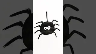 Spider 🕷️ Acrylic Painting For Kids #spider #spiderman #painting #shorts #halloween #nurseryrhymes