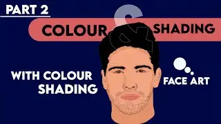 Line Art Face Coloring & Shading in Adobe Illustrator | Part 2 | Vector Portrait Tutorial