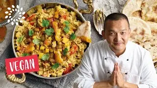 Linsen mit Gemüse und Reis – Indisches Kitchari [Rezept] - Vegan