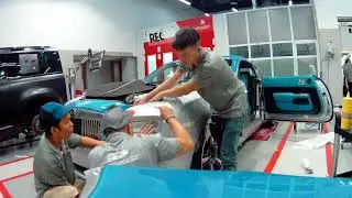 Rolls Royce installing ppf.