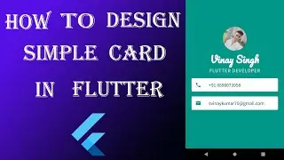 How to Design Card In Flutter  ||