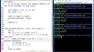 Treating Arrays as Pointers using Pointer Arithmetic and Notation