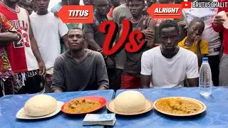 EATING COMPETITION FIRST PERSON TO FINISH OKRA SOUP AND FUFU WIN 100,000