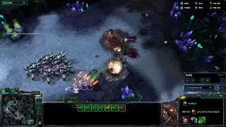 StarCraft II - Terran vs Zerg (Elite AI w/ Aggressive Push) - WINTER MADNESS