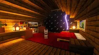 everyone is asleep, except you (minecraft w/ thunder storm)