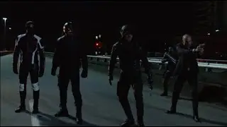 Arrow 6x01 Team Arrow Bridge Fight Scene