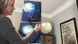 Spotlight for Seniors: Cherry Blossom Moon Painting Lesson with Gail Simpson