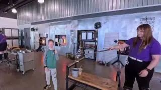 Kids Narrate Glassmaking at the Corning Museum of Glass | Live Glass Blowing Tour