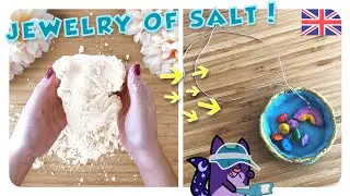 HOW to MAKE SALT DOUGH 🧂 IN JUST 5 MINUTES 💎 FUN DIY JEWELRY at HOME 🎨 Gato Rainbow & Gata Moon
