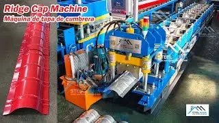 Ridge Cap Forming Machine | M&aacute;quina de tapa de cumbrera |  Metal Roof Ridge Cap Roll Forming Machine