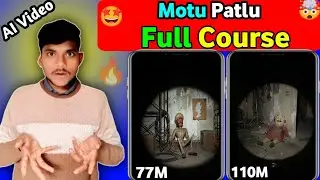Instagram Trending Motu Patlu Ai Video Kaise | Old Cartoon Character Horror Torch Ai Video Editing