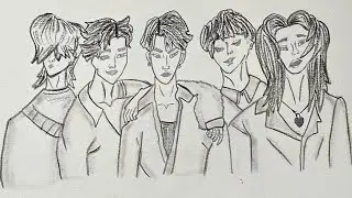 Saja boys drawing live