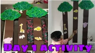 Flintoclass @home | learning activity |Day one class |jungle safari |play group   fun activity