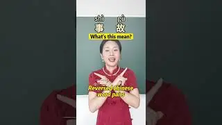 Reversed Chinese word pairs-事故 故事