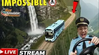 Driving bus with subscriber and dangourus hill road in BUSSID Gameplay 😱🤯 🔴| live |🔴 #bussid