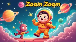 Zoom Zoom Zoom | Funny Space Adventure Rhyme for Kids | Twirly Tots