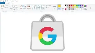 How to draw the Google Store logo using MS Paint | How to draw on your computer