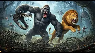 Primal Clash: King Kong and Simba the Lion vs. Poachers: War of Traps.