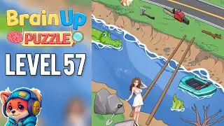 Brain Up Drama Puzzle &ndash; Level 57 help her build a ladder Walkthrough Solution iOS / Android Gameplay