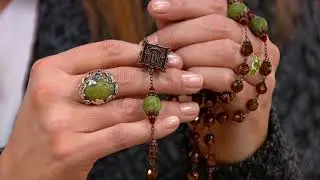 Connemara Marble Book of Kells Antique Rosary on QVC