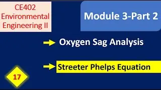 Oxygen Sag Analysis Streeter Phelps Equation
