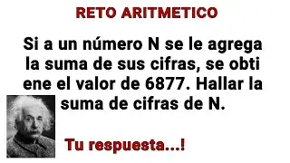Maravilloso Reto aritmético. Aprende a resolverlo