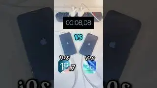 iPhone iOS 18.7 vs iOS 26.0 power on test #ios26 #iphone #ios18 #apple