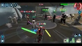 [3v3] Padme/Ahsoka/Mace vs. GI/9th/7th Sisters (20% TM, Bonus turn, 7th Sister DC): 56 banners